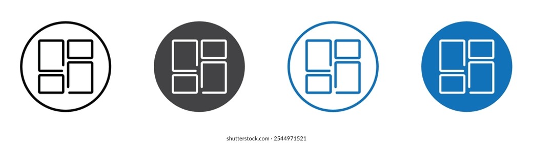 Dashboard icon Logo sign in thin line outline