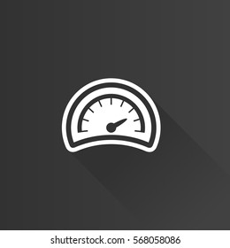 Dashboard icon in Metro user interface color style. Control panel odometer speedometer