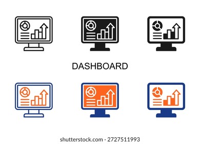 Icono del tablero de instrumentos Multi Style Ilustración vectorial