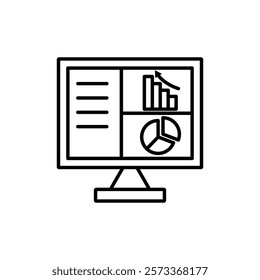 Dashboard icon Outline thin set