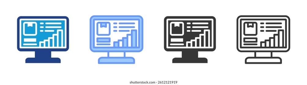 Dashboard icon set multiple style collection