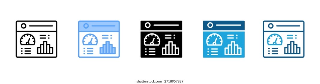 Conjunto de iconos de panel de control colección de estilos múltiples