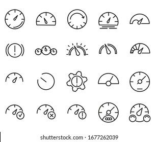 Dashboard icon set. Simple set of dashboard icons for web design isolated on white background