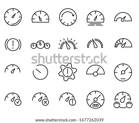 Dashboard icon set. Simple set of dashboard icons for web design isolated on white background