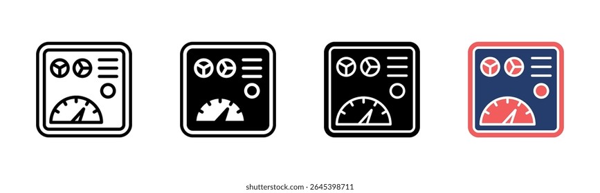 Ícone do painel folha de vários estilos coleção