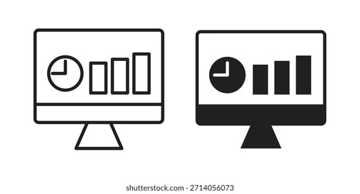 Dashboard icon silhouette vector designs. Editable Strokes