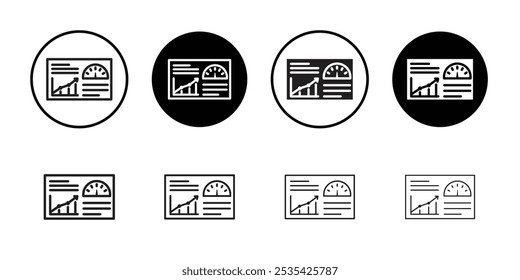 Icono de panel de control Simple thin outline