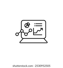 Dashboard icon Thin line flat illustration