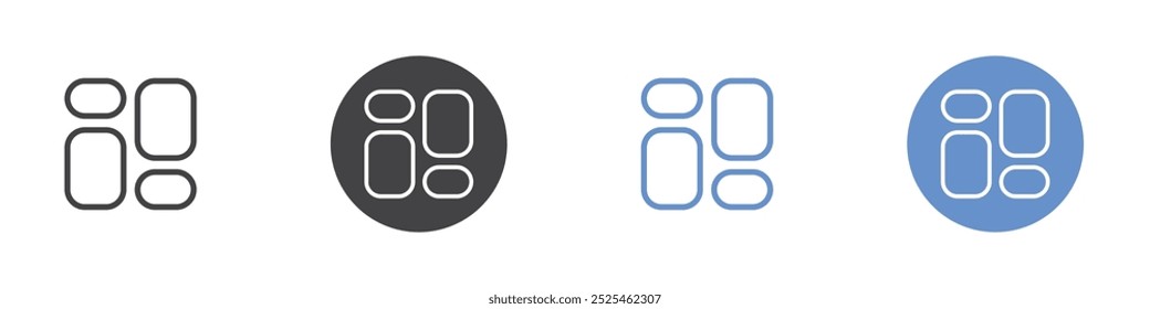 Dashboard-Symbol Dünnes Umriss-Kunstsymbol