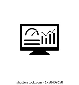 Dashboard icon vector illustration. Isolated flat icon on white background.