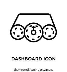 Dashboard icon vector isolated on white background, Dashboard transparent sign , linear symbol and stroke design elements in outline style