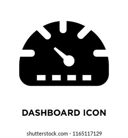 Dashboard icon vector isolated on white background, Dashboard transparent sign , black symbols