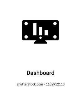 Dashboard icon vector isolated on white background, logo concept of Dashboard sign on transparent background, filled black symbol