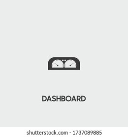dashboard icon. dashboard vector on gray background