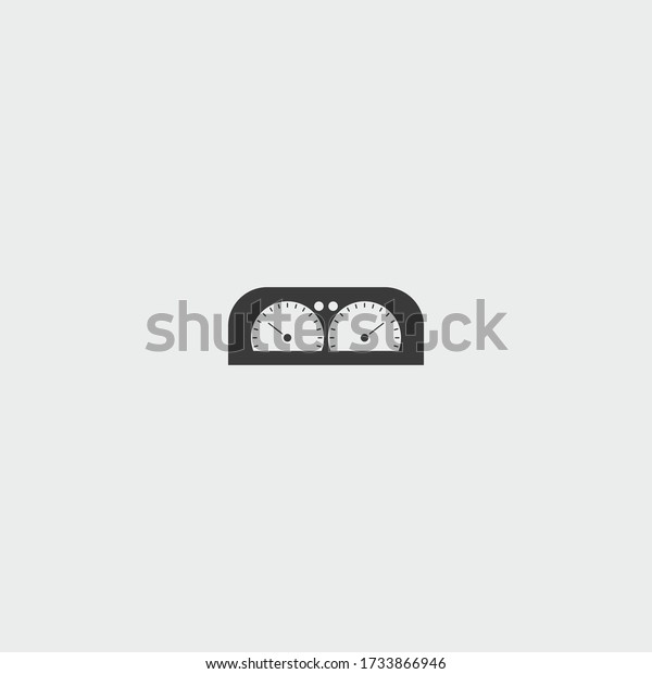 dashboard icon.\
dashboard vector on gray\
background