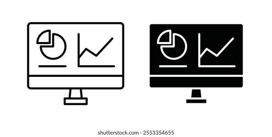 Dashboard icons in black filled and outlined style