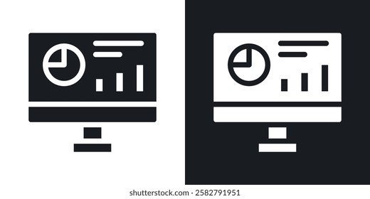 Dashboard icons set vectors black and colored style