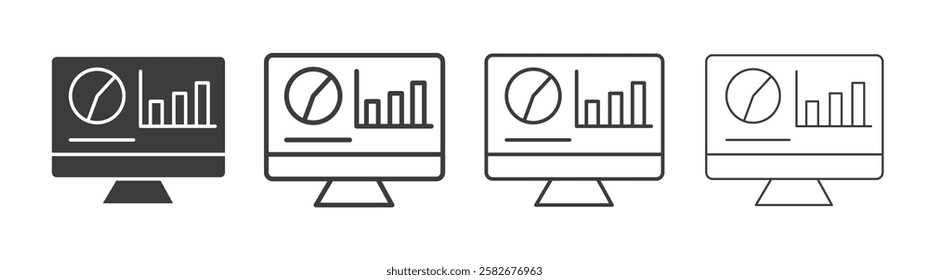 Dashboard icons set vectors graphic designs