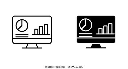 Dashboard icons thin line illustrations designs