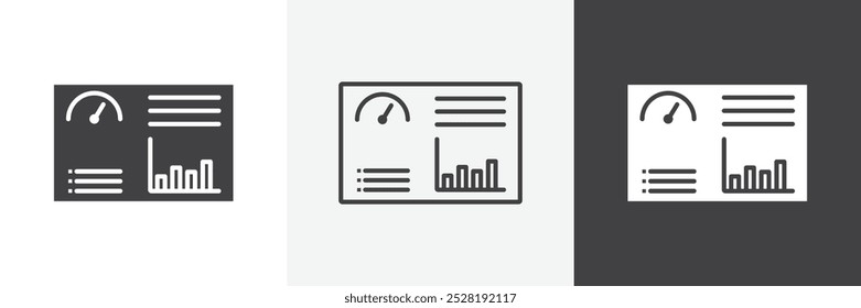 Dashboard icon.Trendy modern flat linear vector illustration on white background.