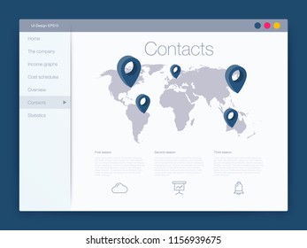 Dashboard infographic template with modern design annual statistics graphs. UI elements