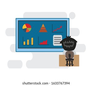 Dashboard infographic template. vector illustration