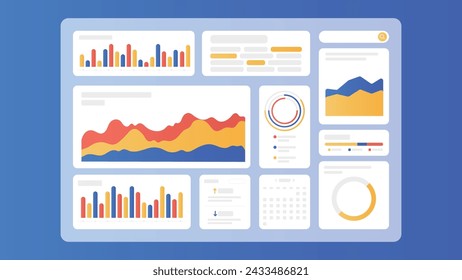 Dashboard Interface Design with Data Graphs