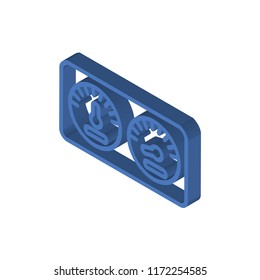 Dashboard isometric left top view 3D icon