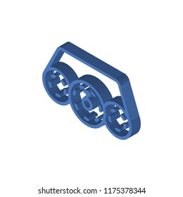 Dashboard isometric left top view 3D icon