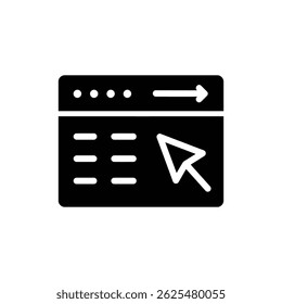 Dashboard with Line Arrow Icon, Data Analytics and Business Progress
