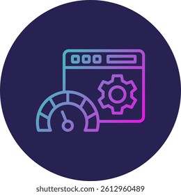 Dashboard Line Circle Gradient Style