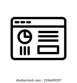 dashboard line icon illustration vector graphic 