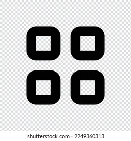 Dashboard, menu blocks outline icon in transparent background, basic app and web UI bold line icon, EPS10