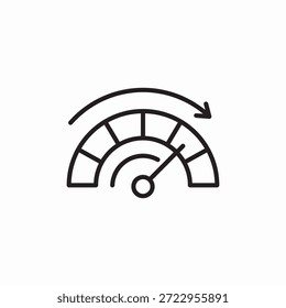 Vector de signo de icono de medidor de salpicadero