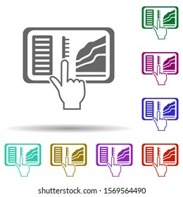 Dashboard in multi color style icon. Simple glyph, flat vector of software development icons for ui and ux, website or mobile application