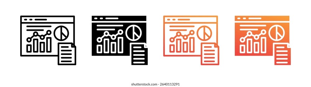 Dashboard Multi Style Icon Set Vector