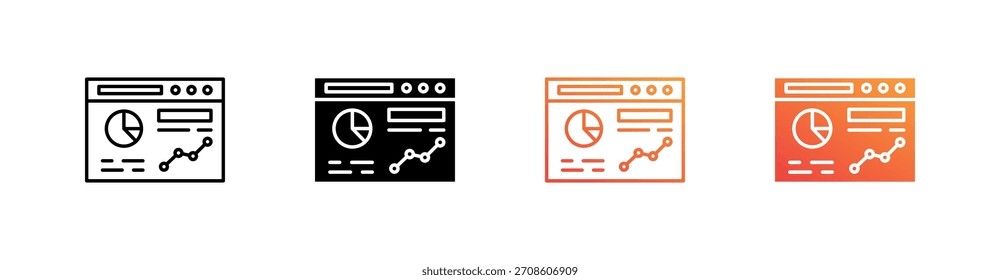 Symbolsatz für Dashboard mit mehreren Stilen
