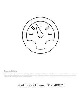 Dashboard Outline Icon, Vector Illustration, Flat pictogram icon Dashboard Outline Icon, Vector Illustration, Flat pictogram icon