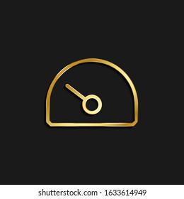 dashboard, performance, speed gold icon. Vector illustration of golden