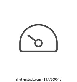 Dashboard, performance, speed vector icon. Multimedia minimalist outline vector icon.