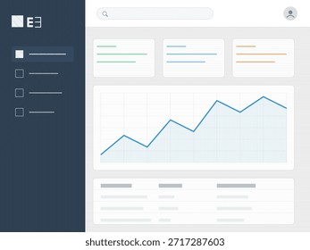 El panel presenta un diseño visual que muestra las tendencias de los datos a través de gráficos. La interfaz incluye opciones de navegación y varias vistas de datos Relevantes para los usuarios.