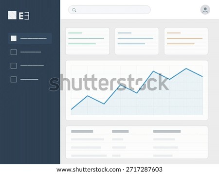 Dashboard presents a visual layout showing data trends through charts. The interface includes options for navigation and various data views relevant to users.