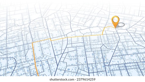 Dashboard with satellite, location and roadmap. View from above the map. Big data in modern city. Abstract city. Futuristic gps map navigator system, direction path, location tracks dashboard. Vector