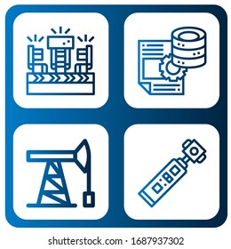 dashboard simple icons set. Contains such icons as Fans, Server, Oil pump, Action camera, can be used for web, mobile and logo