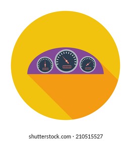 Dashboard. Single flat color icon. Vector illustration.