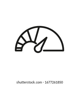 Dashboard. Speedometer. Download. Vector Line icon 