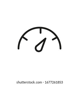 Dashboard. Speedometer. Download. Vector Line icon 