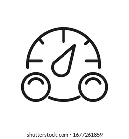 Dashboard. Geschwindigkeitsmesser. Download. Vektorillustration-Zeilensymbol 