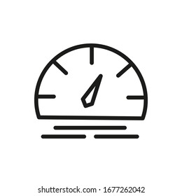 Dashboard. Speedometer. Download. Vector Line icon 