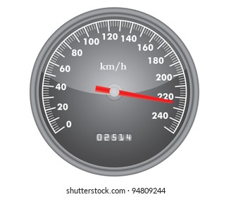 Dashboard Speedometer Gauge Isolated On White Stock Illustration 94952599